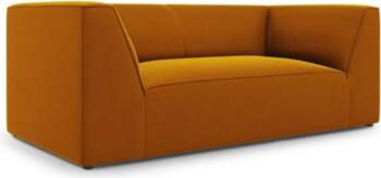 Dīvāns Micadoni Home Ruby Velvet, dzeltena