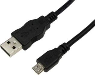 Vads Logilink, Micro USB/USB, melna krās