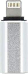 Adapteris, Lightning/USB Type-C, sudraba krās.