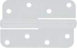 Eņģes durvīm Kurzemes, 11 cm, balta