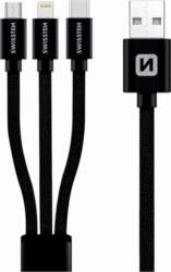 Vads Swissten, Micro USB/USB/Apple Lightning/USB-C, 120