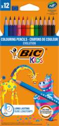 Krāsainie zīmuļi Bic Evolution, 12 gab