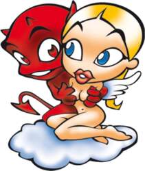 - Auto uzlīme Devil and angel