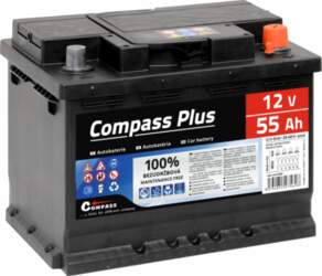 Akumulators Compass Plus, 12 V, 55