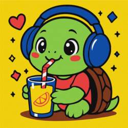Glezna pēc numuriem Ideyka Turtle Drinks