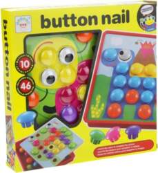 - Mozaīka Button Nail, daudzkrāsaina