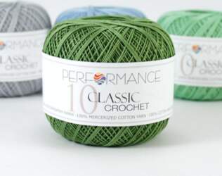 Crochet 10, zaļš, 50g