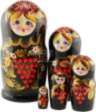 MatrjoЕЎka Melnais pД«lДЃdzis Krievu Lelle &quot