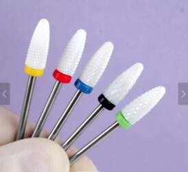 RTS Flame Shape White Ceramic Manicure