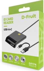 D-Fruit ID card reader USB-A/USB-C DF174