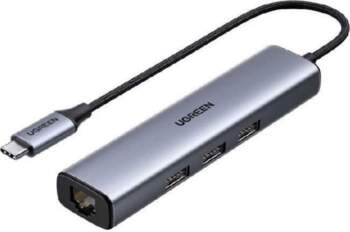 HUB USB Ugreen 1x RJ-45 +