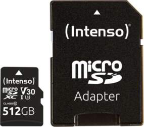 Intenso microSDXC          512GB C10 UHS-I Professional