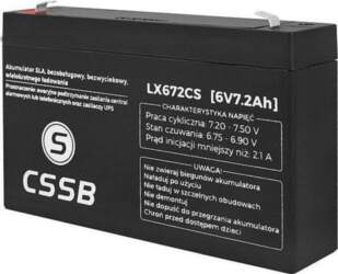 CSSB  żelowy 6V 7.2Ah |
