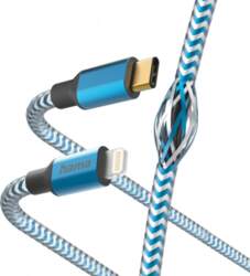 Hama Cable USB reflective c-ltg blue