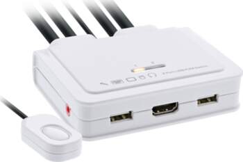InLine InLine® KVM Switch, 2-port, USB-C