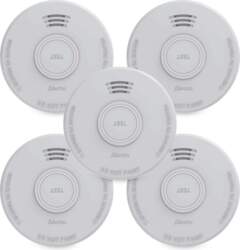 Alecto SD110e Detectors 5-Pack, Battery Powered