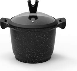 Domoletti CASSEROLEDOMOLETTI BLACK MARBLE D24CM 4L