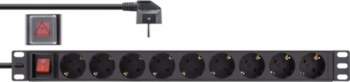 InLine 19" Socket strip, 9-way protective