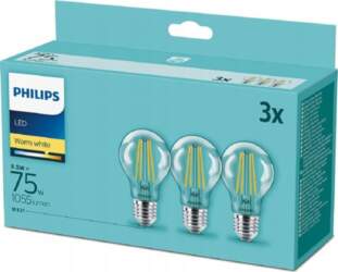 Philips Philips LED Lamp E27 3-Pack