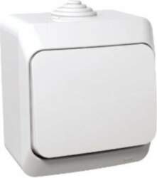 Schneider SOCKET SINGLE IP44 WHITE CEDAR+