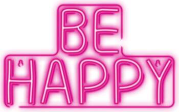 TelForceOne Neon LED BE HAPPY  ścienny