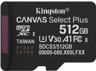 Kingston microSD memory card 512GB Canvas