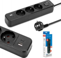 Montis    3-owy z USB 1,5m