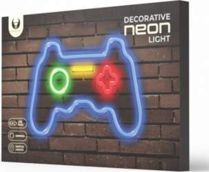 TelForceOne Neon LED napis Gamepad  ścienny