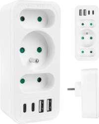 Maclean Gniazdko prądowe x3 + 4xUSB