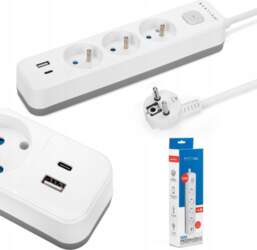 Montis    3-owy z USB 1,5m
