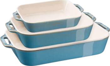 Staub 3-Piece Rectangular Ceramic Bakeware Set