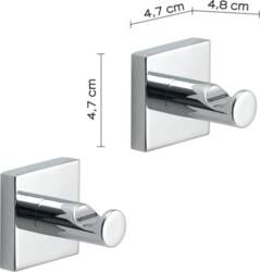 Domoletti MACAO HOOK 2 PIECES CHROMED