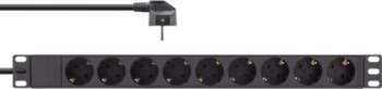 InLine 19" Socket strip, 9-way protective