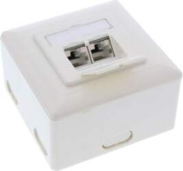 InLine  Cat.6A Ścienne, 2x RJ45