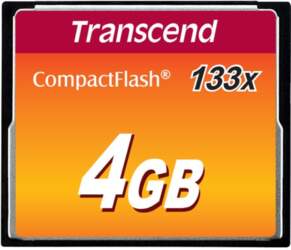MEMORY COMPACT FLASH 4GB/SLC TS4GCF133 TRANSCEND