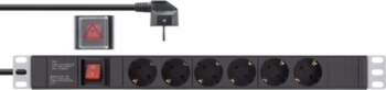 InLine 19" socket strip, 6-way protective