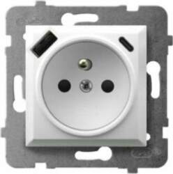 Ospel single socket with grounding and