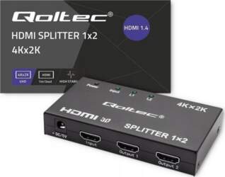 Qoltec   Splitter 2 x HDMI 4K