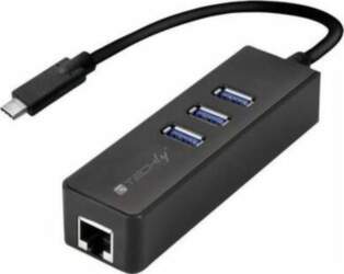 HUB USB Techly 1x RJ-45 +