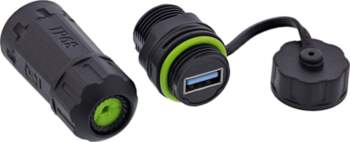 InLine USB-A kablowe  IP68 2x USB-A