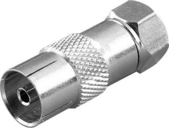 Vivanco adapter F-plug - Coaxial socket