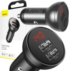 Baseus Digital Display Auto Lādētājs USB-A