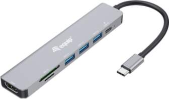 Equip Dock 7-1 USB-C->HDMI, 3xUSB-A, SD/TF