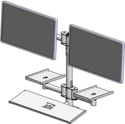 Ergonomic Solutions Wall mounted pole with