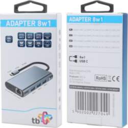 HUB Adapter USB C 8w1 HDMIx2