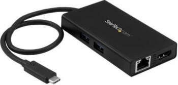 Stacija/replikators StarTech Multiport adapteris USB-C (DKT30CHPD)