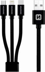 Swissten Textile Universal 3in1 USB-C /