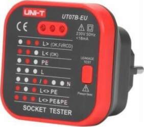 Biroja izejmateriālu testētājs Uni-T Power socket