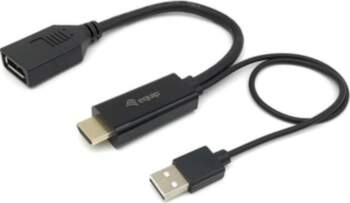 Equip HDMI->DP/USB-A 4K/60Hz Bu/St 0.15m