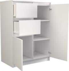 Topeshop 2D2S balta kumode | 2D2S